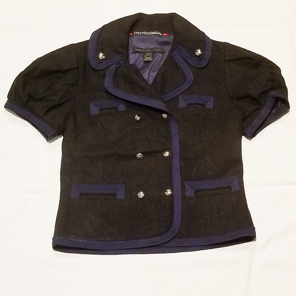 Marc By Marc Jacobs, Cap Sleeve, Black, Jacket Blazer-Size 4 - Picture 4 of 13